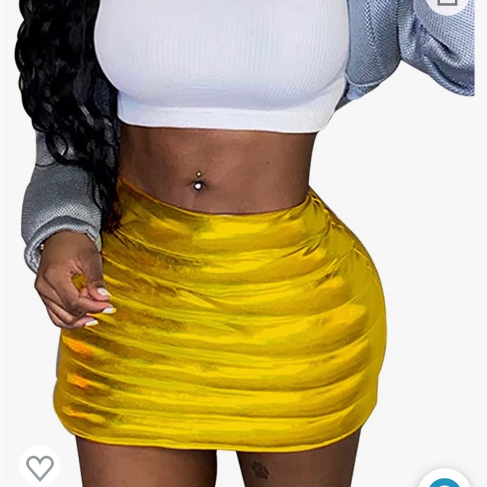 Gold bubble skirt